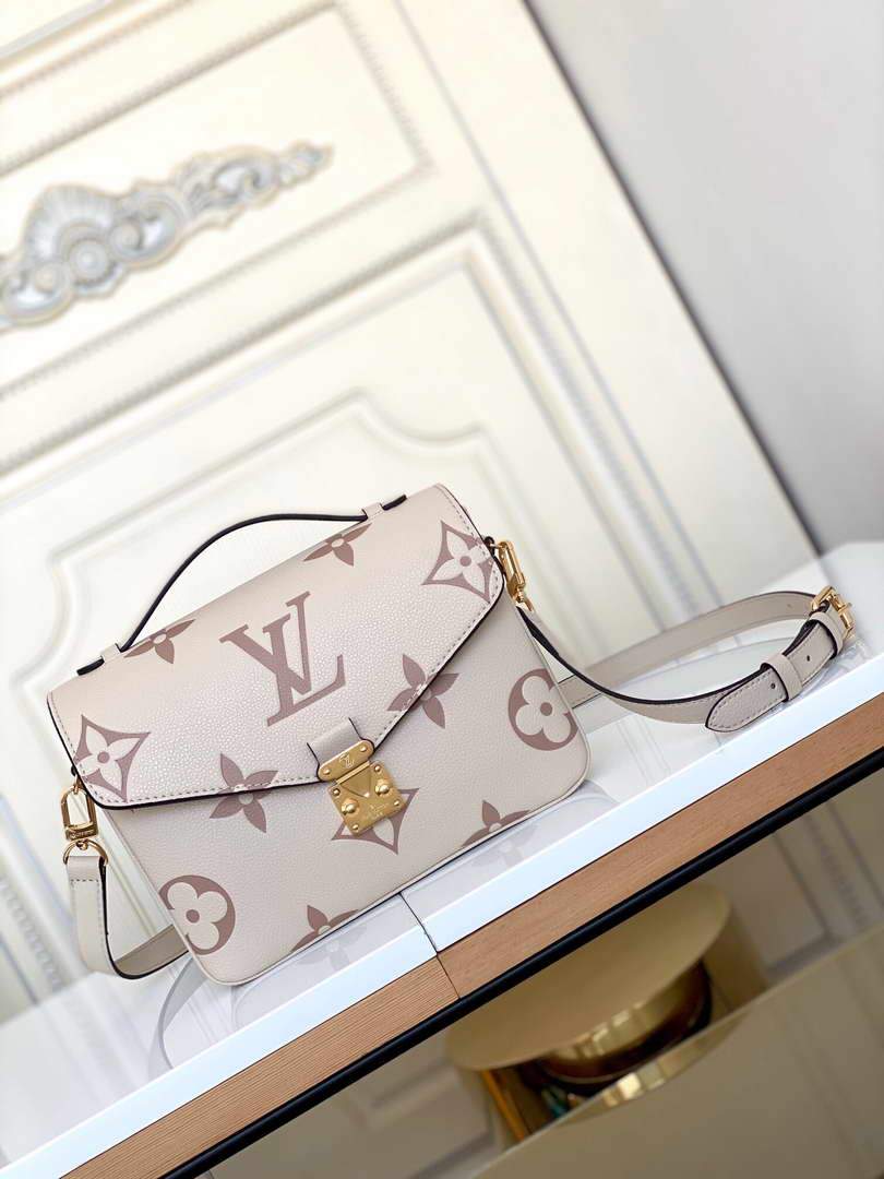 LV M45596 Louis Vuitton Pochette M��tis M45773 Bag Cream Pink
