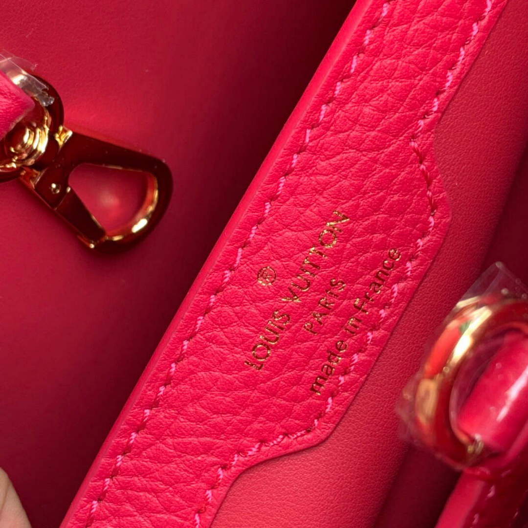 LV M94755 Louis Vuitton Capucines BB Handbag Black Rose Berlingot