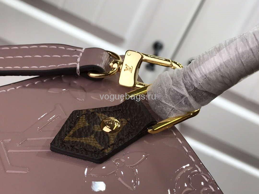 LV M90564 Louis Vuitton Petit Sac Plat Monogram Vernis M69442 Bag Pink