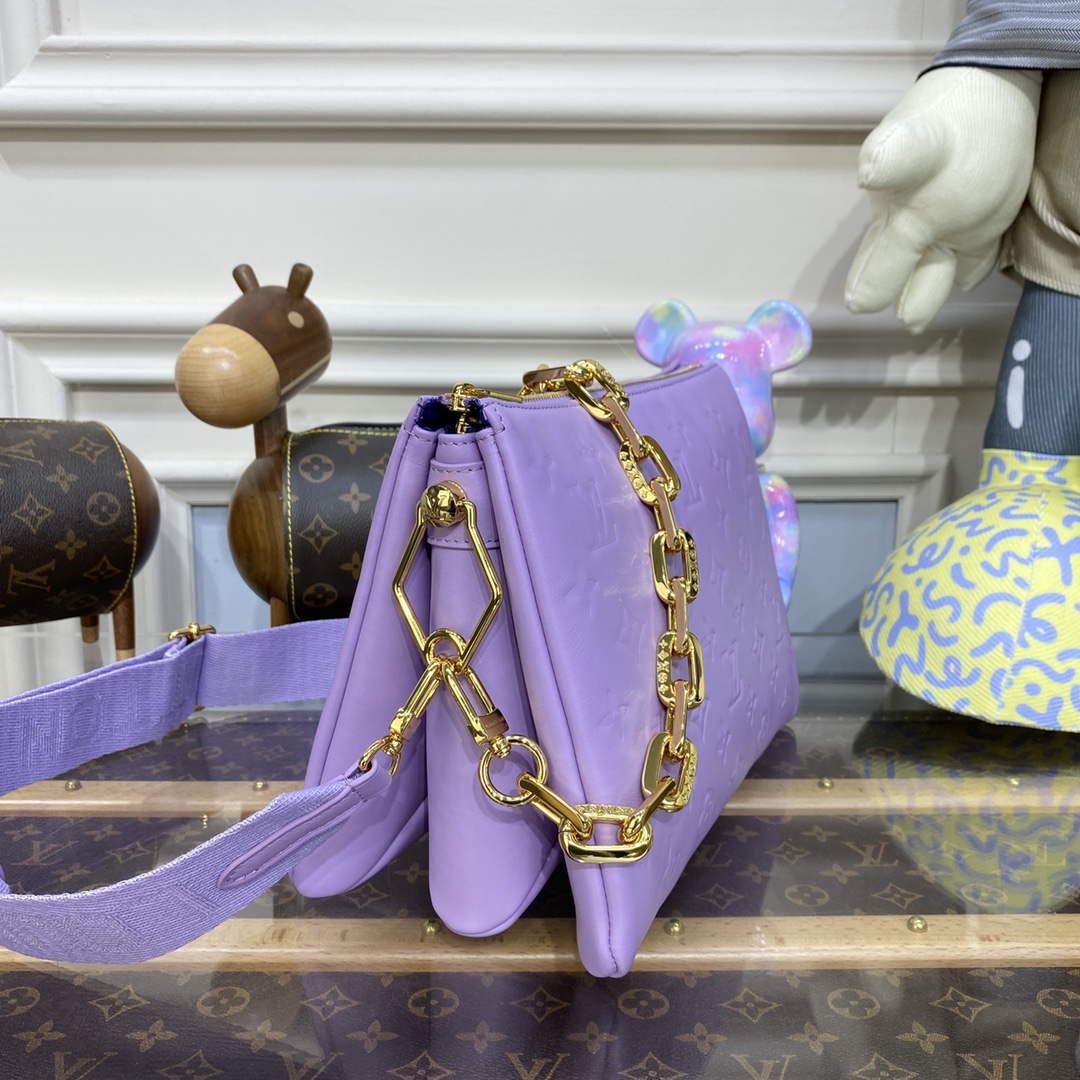 LV M21439 Louis Vuitton Coussin PM Handbag Light Purple