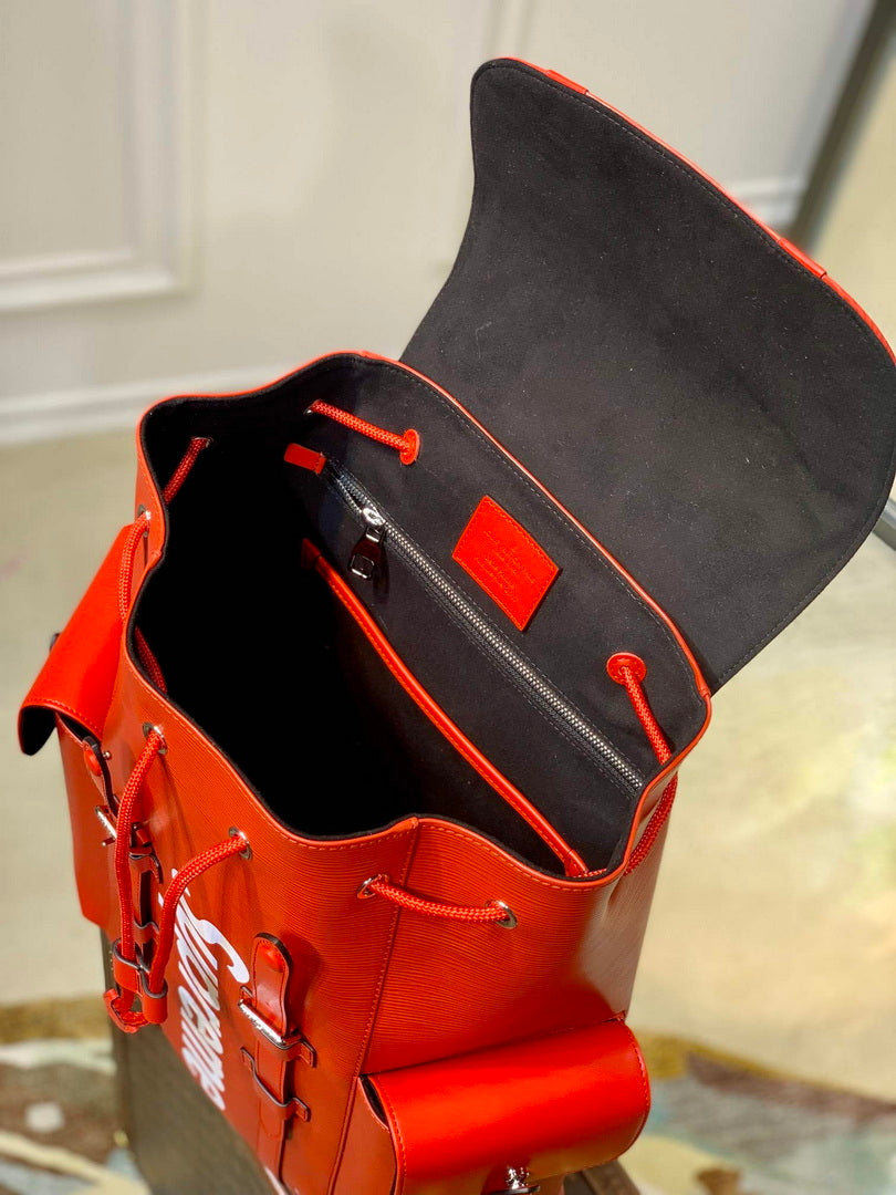 LV M53414 Louis Vuitton LV x Supreme Backpack Orange