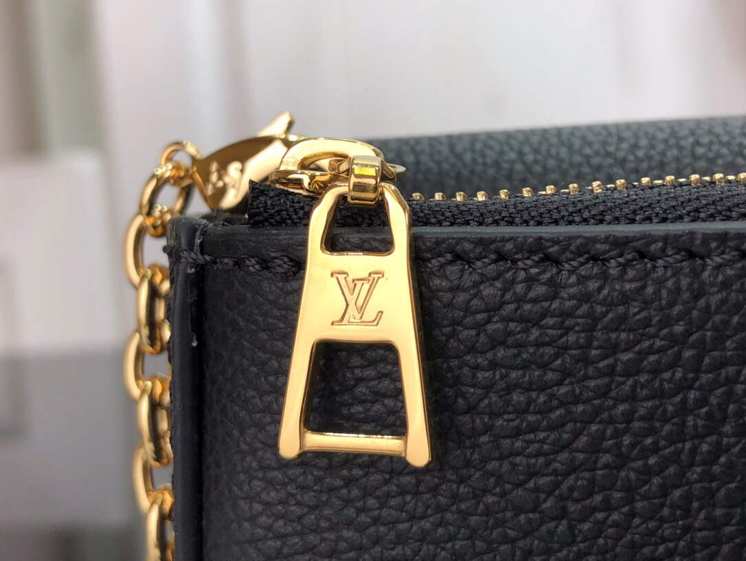 LV M80898 Louis Vuitton Lockme Pouch Black