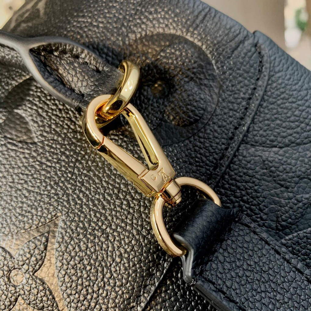 LV M46008 Louis Vuitton Madeleine BB Monogram Empreinte Leather Black