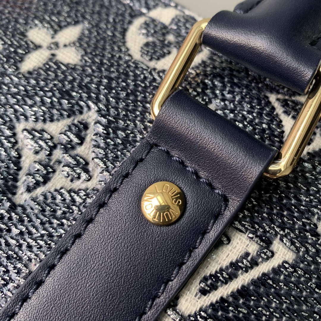 LV M22923 Louis Vuitton Keepall Bandouli��re 45 Bag Blue