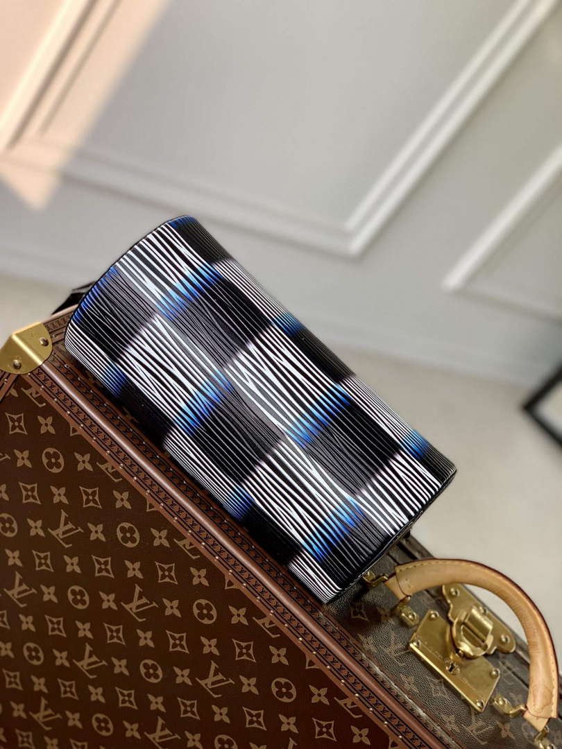 LV M23744 Louis Vuitton Soft Polochon PM Bag Blue Moon
