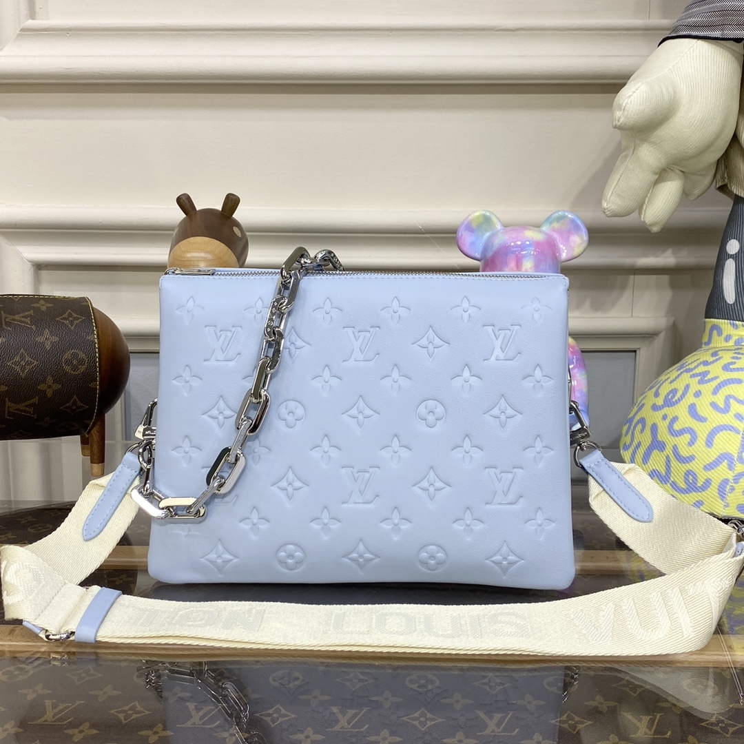 LV M21197 Louis Vuitton Coussin PM Bag Ice Blue