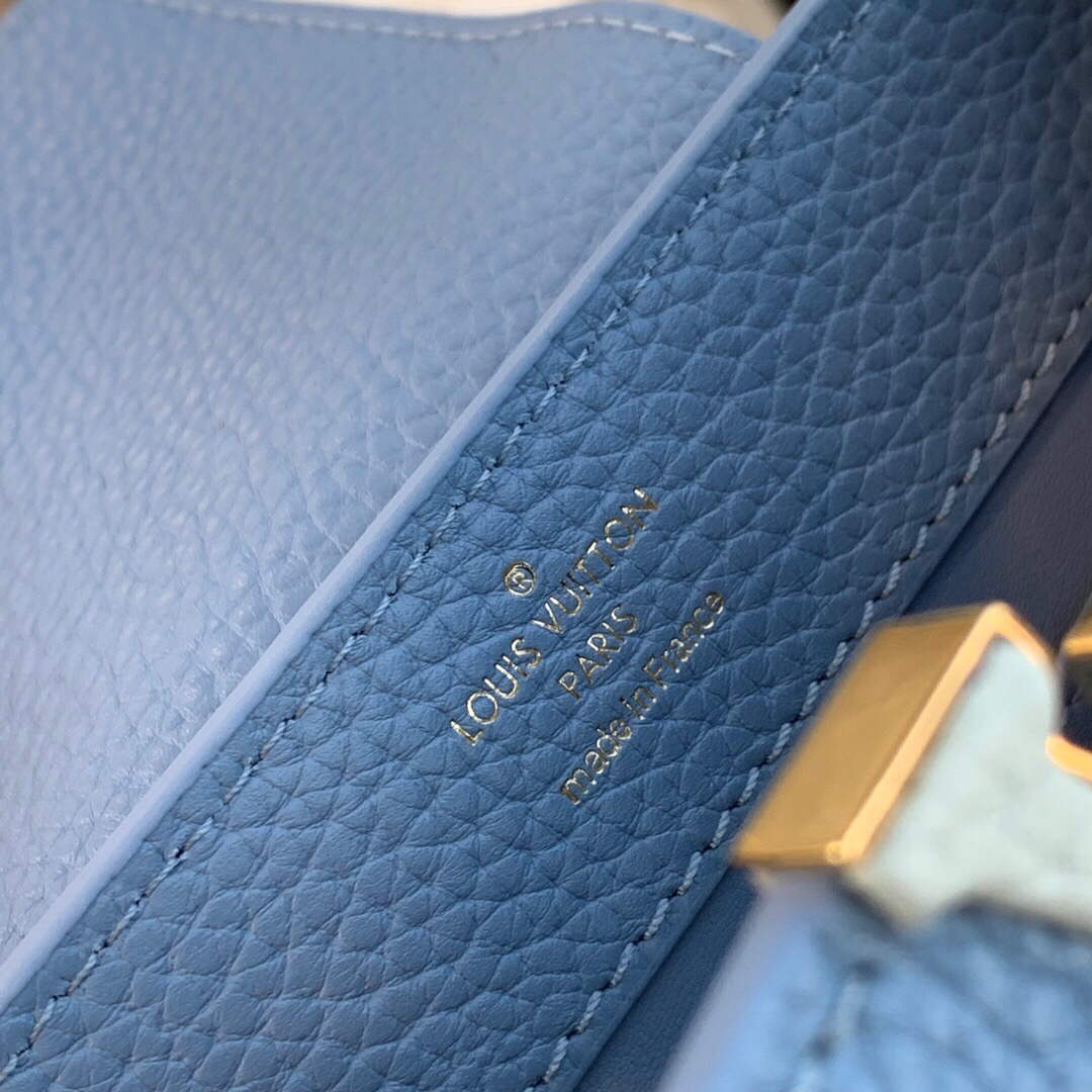 LV M59512 Louis Vuitton Capucines BB Bag Iris Purple/Cr��me