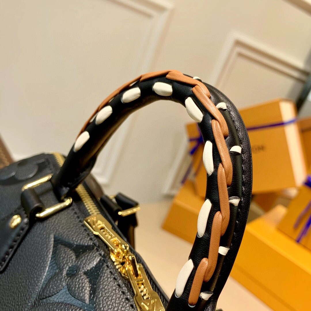 Louis Vuitton LV M58524 Speedy Bandouli��re 25 Handbag Black