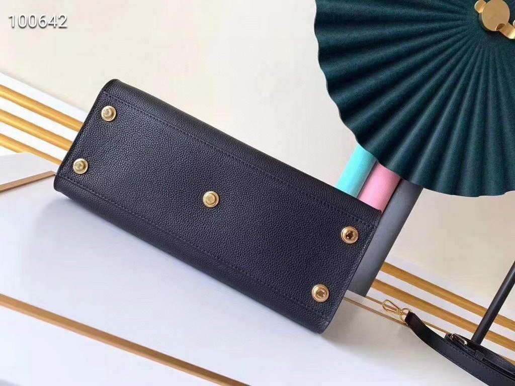 LV M53823 Louis Vuitton M55302 on My Side High end Leathers Tote Bag Black