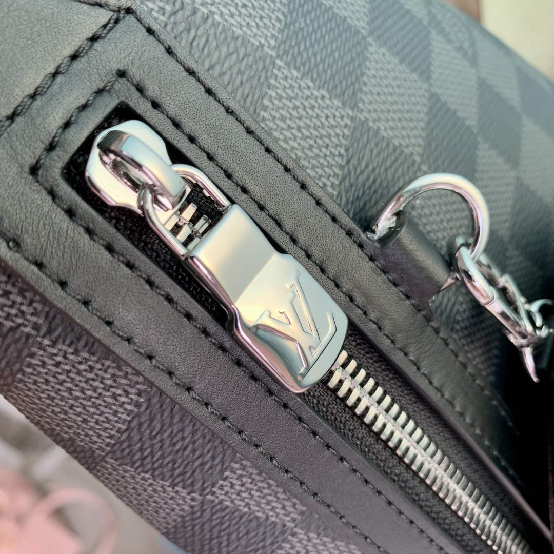 LV M30936 Louis Vuitton Duo Sling Bag Black grid