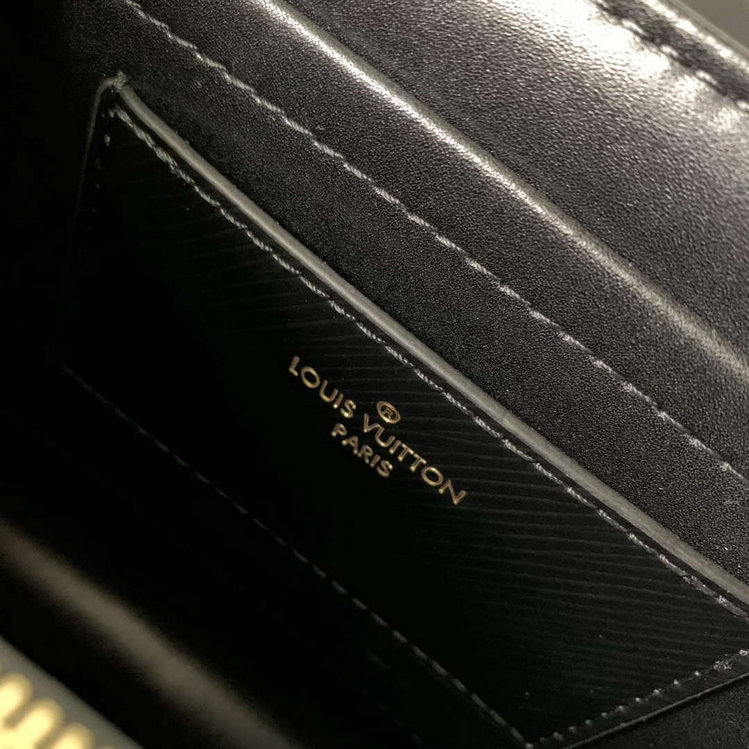 LV M22773 Louis Vuitton Twist MM Handbag Black