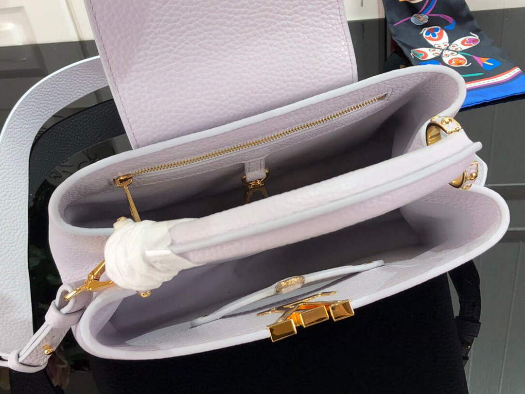LV M59066 Louis Vuitton Capucines BB Handbag Taro Purple