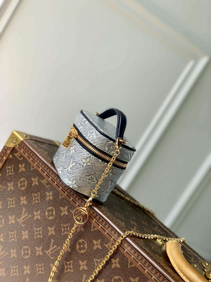 LV M82467 Louis Vuitton Micro Vanity Miniature Bag Blue