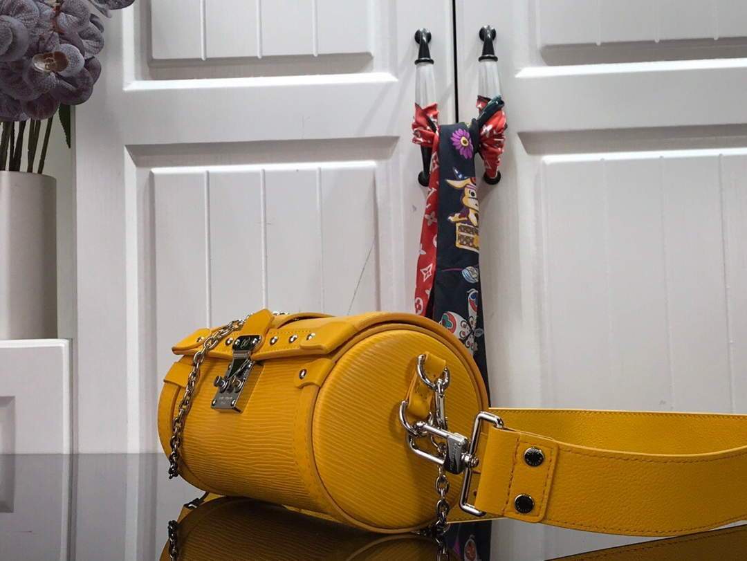LV M58647 Louis Vuitton Papillon Trunk Epi Leather Bag M58649 M58655 Yellow