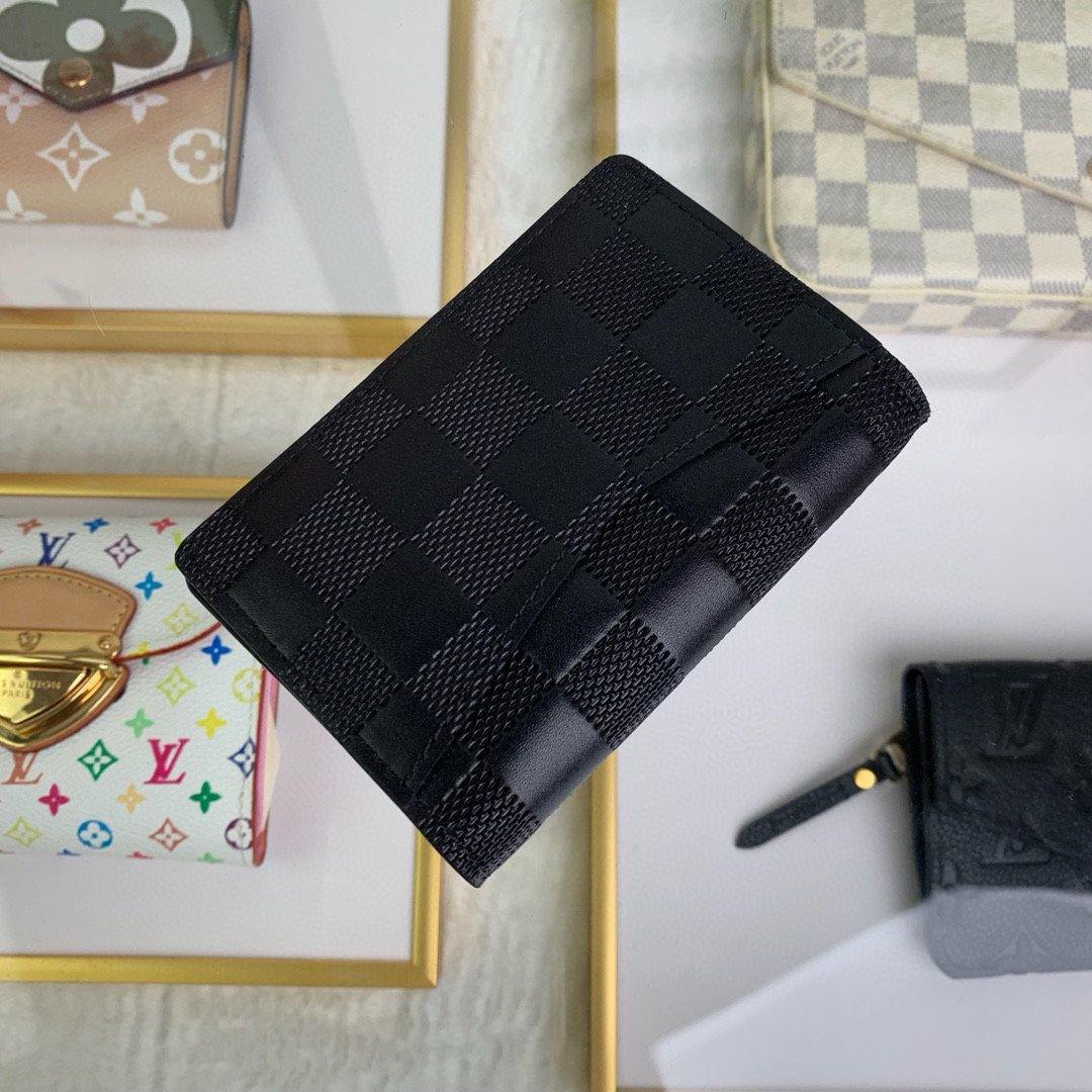LV N63322 Louis Vuitton Pocket Organizer Damier infini M60111 Black