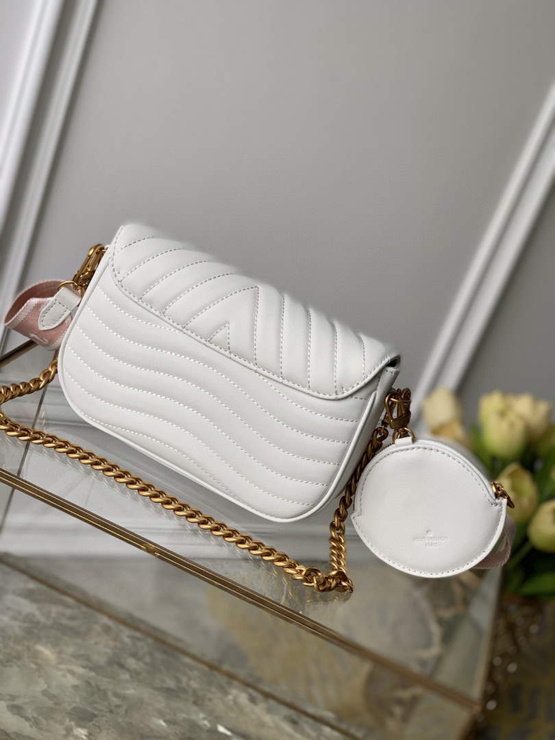 LV M56466 Louis Vuitton New Wave Multi-Pochette Leather M56461 White