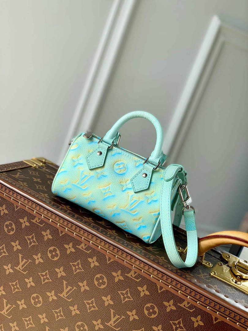 LV M81625 Louis Vuitton Nano Speedy Bag Vert d eau Green