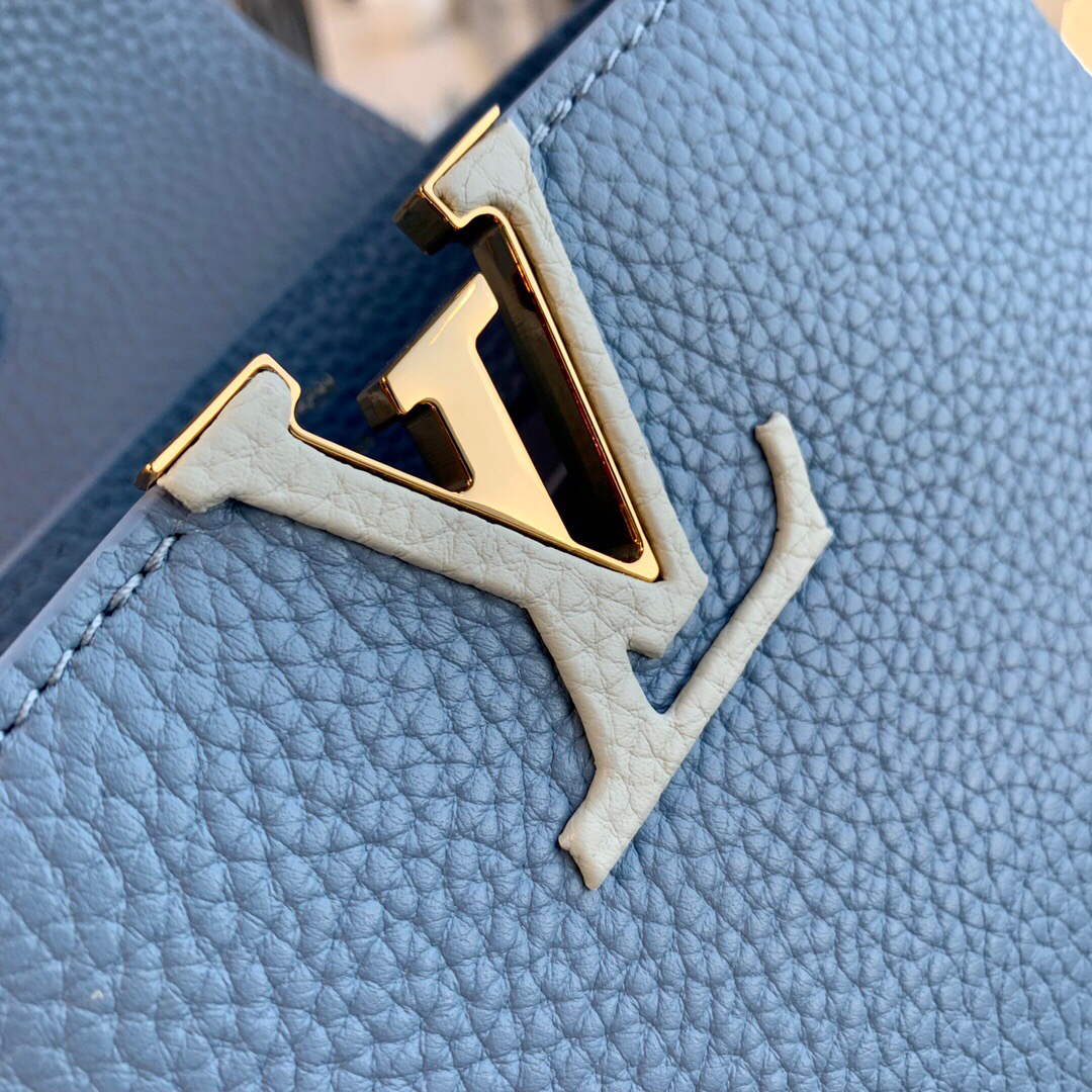 LV M59512 Louis Vuitton Capucines BB Bag Iris Purple/Cr��me