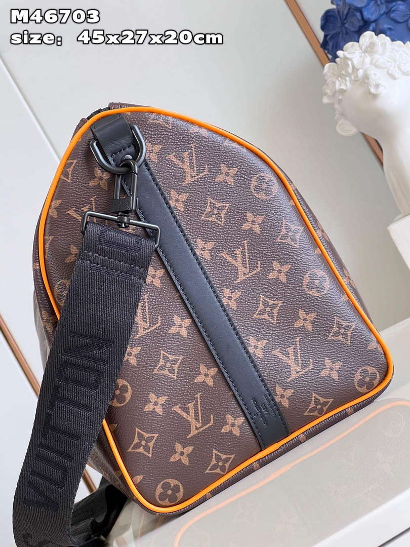 LV M46703 Louis Vuitton Keepall Bandouli��re 45 Bag Radiant Sun