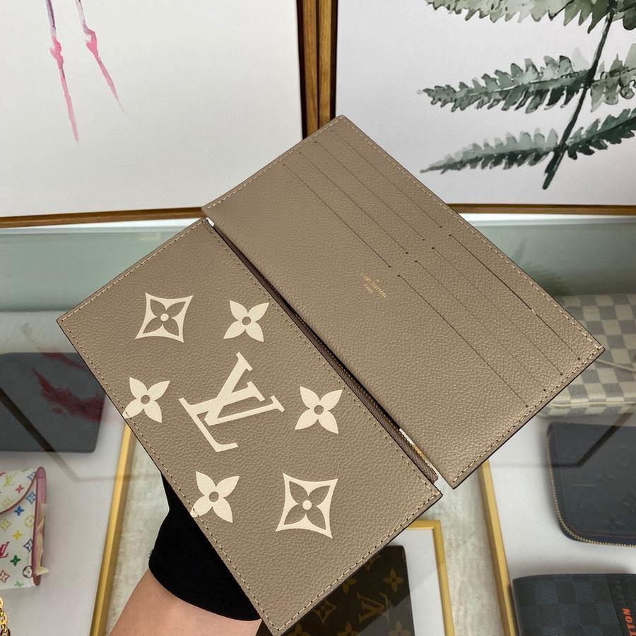 LV M69977 Louis Vuitton M80482 Game on Felicie Pochette Bag Gray and Cream