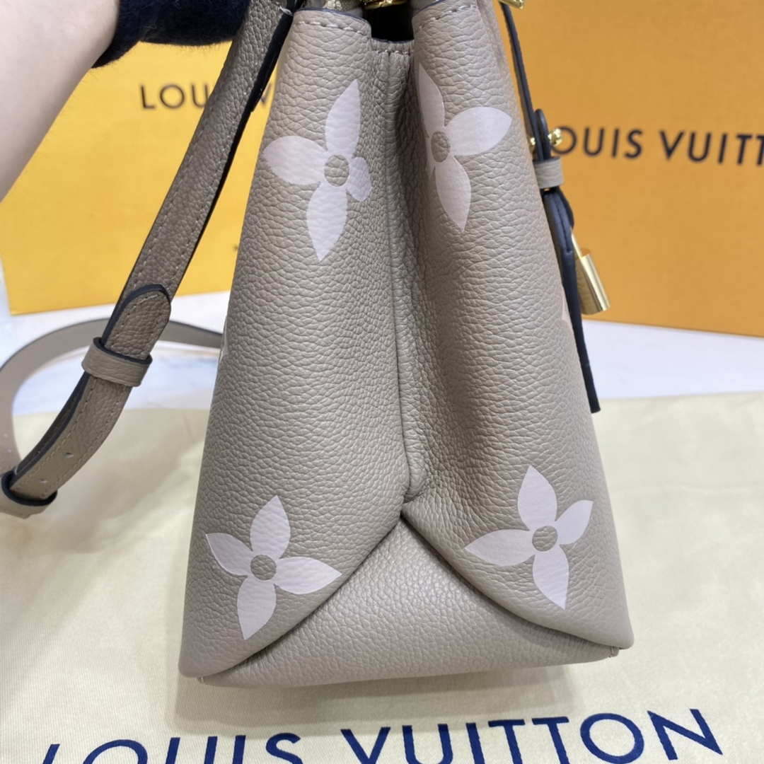 Louis Vuitton LV M58914 Petit Palais Bicolor Monogram empreinte leather Cr��me