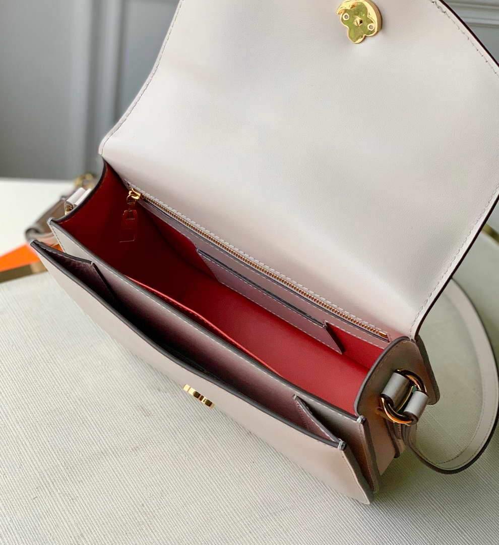 LV M55950 Louis Vuitton Pont 9 High End Leathers Bag Cream