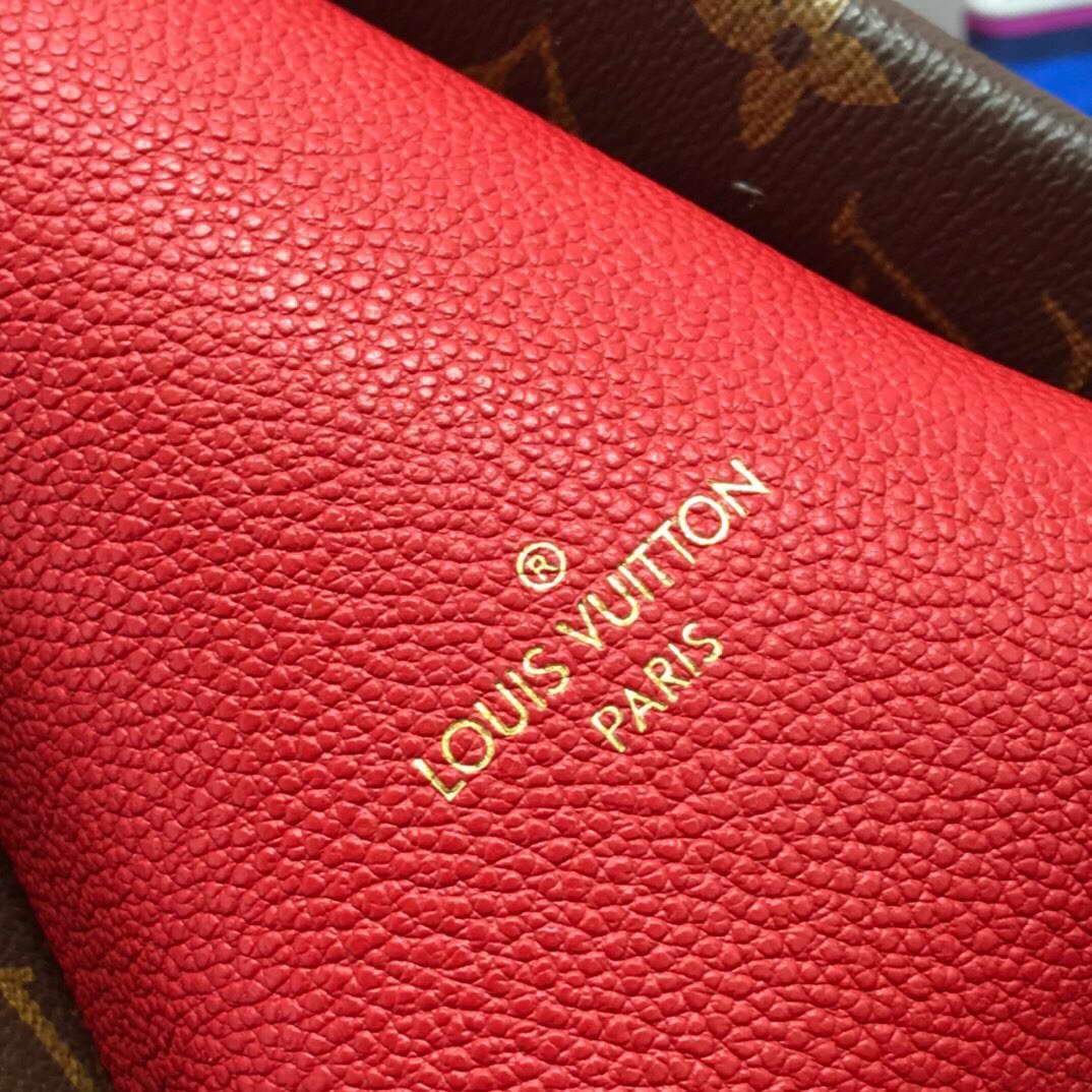 LV M44818 Louis Vuitton Soufflot BB Bag M44817 Monogram Canvas Red