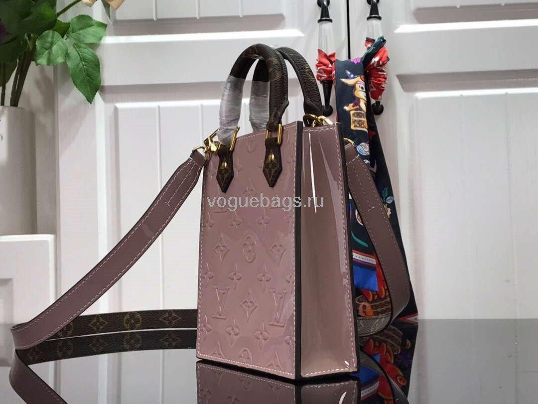 LV M90564 Louis Vuitton Petit Sac Plat Monogram Vernis M69442 Bag Pink