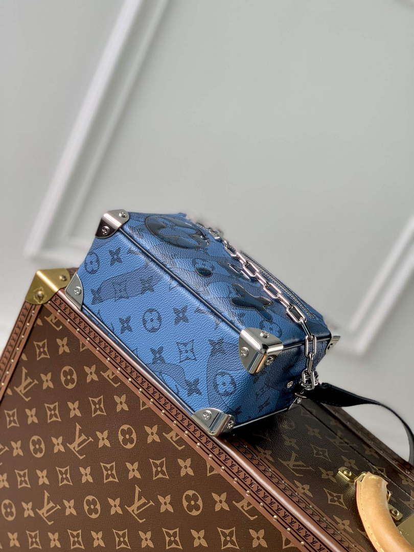 LV M22588 Louis Vuitton Mini Soft Trunk Bag Abyss Blue