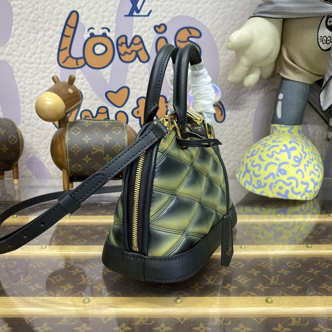 LV M23576 Louis Vuitton Alma BB Bag Black/Green