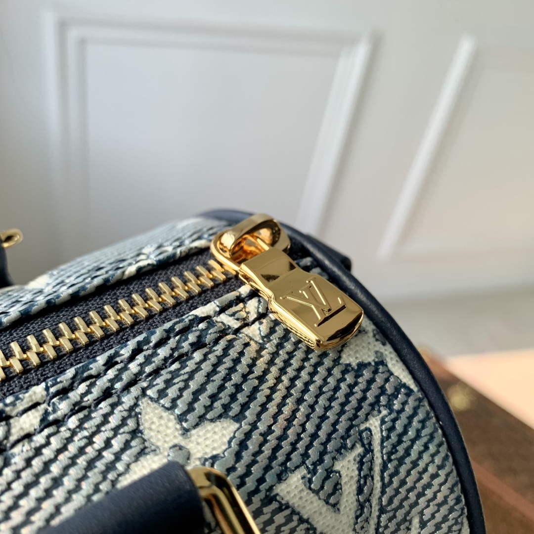 LV M23069 Louis Vuitton Speedy Bandouli��re 20 Handbag Blue