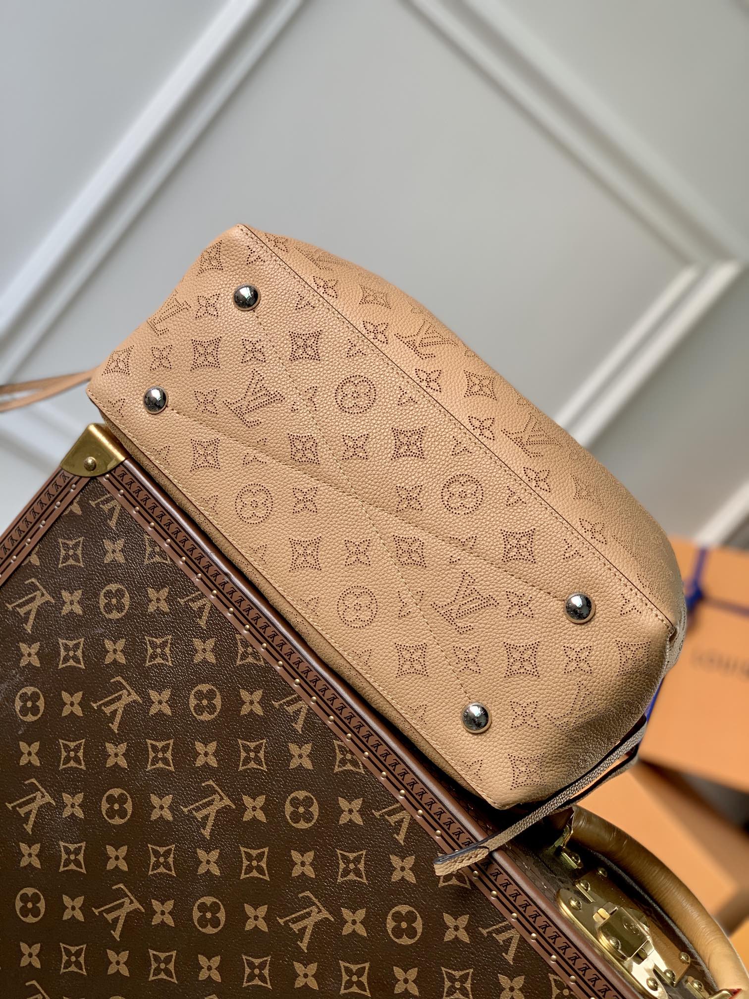 Louis Vuitton LV M59655 Bella Tote Mahina Orange Yellow