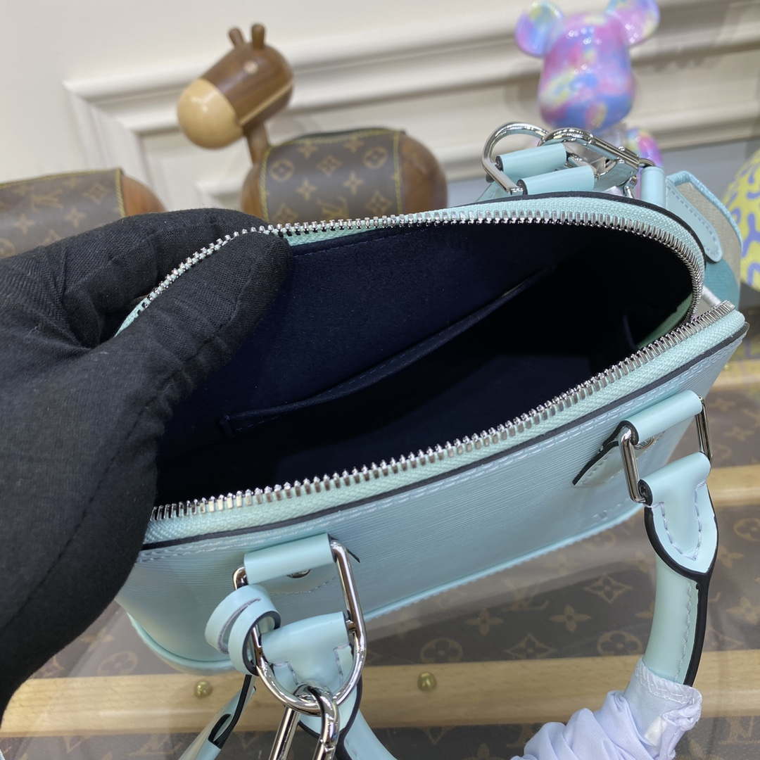 LV M22619 Louis Vuitton Alma BB Epi Handbag Light Blue