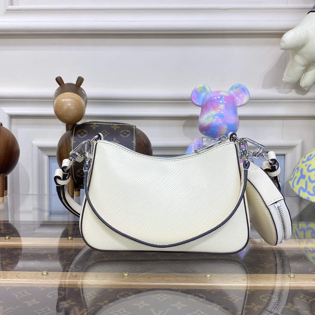 LV M20999 Louis Vuitton Marellini Bag Epi Leather White