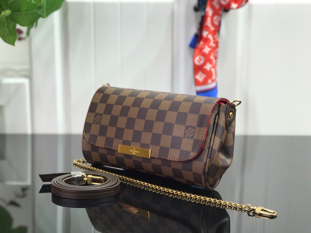 LV M40717 Louis Vuitton Favorite Pm M40718 Handbag Damier Ebene Canvas
