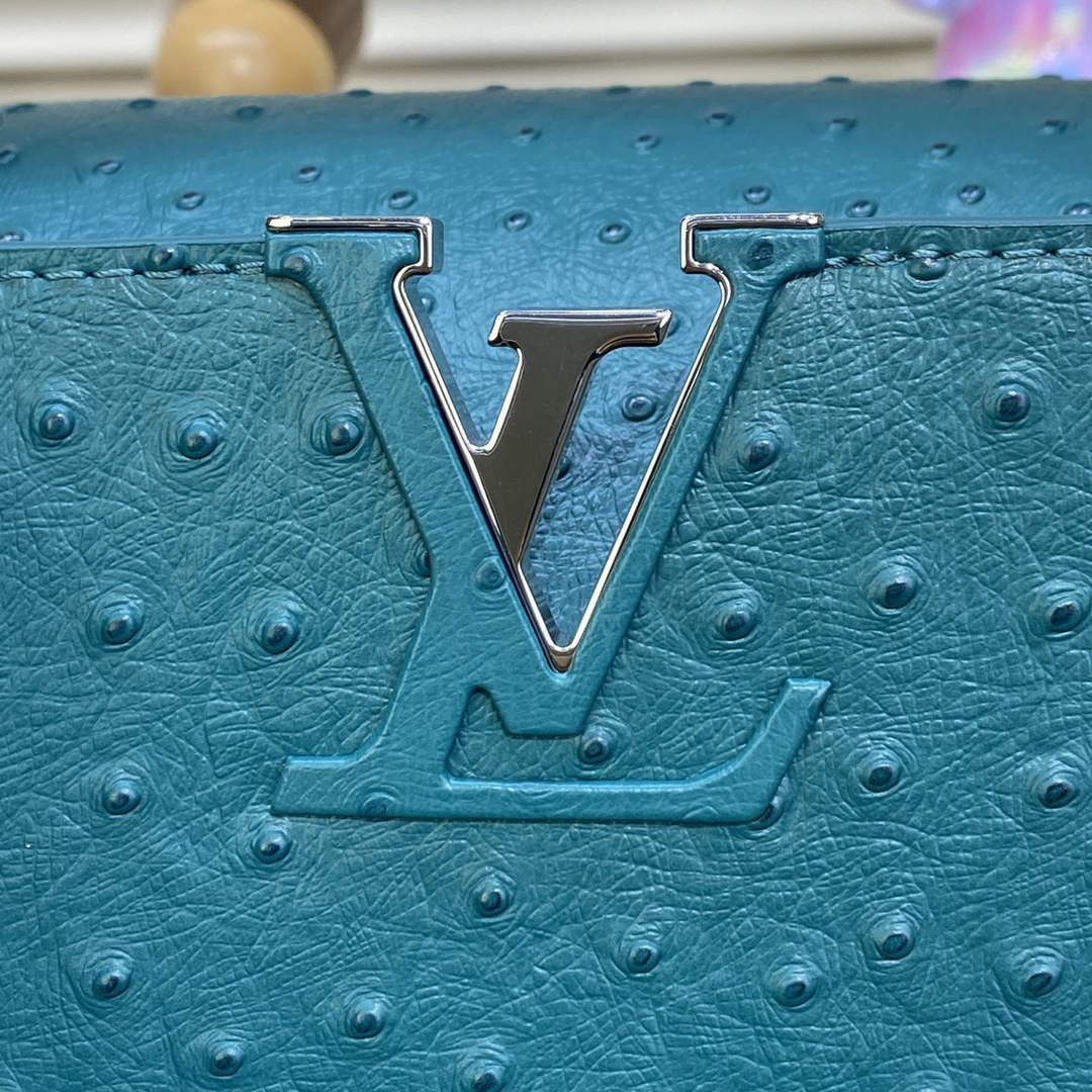 LV N81279 Louis Vuitton Capucines MM Handbag Lake blue