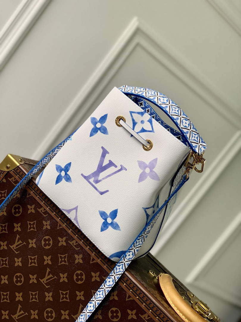 LV M22986 Louis Vuitton N��ono�� BB Bucket Bag Bule