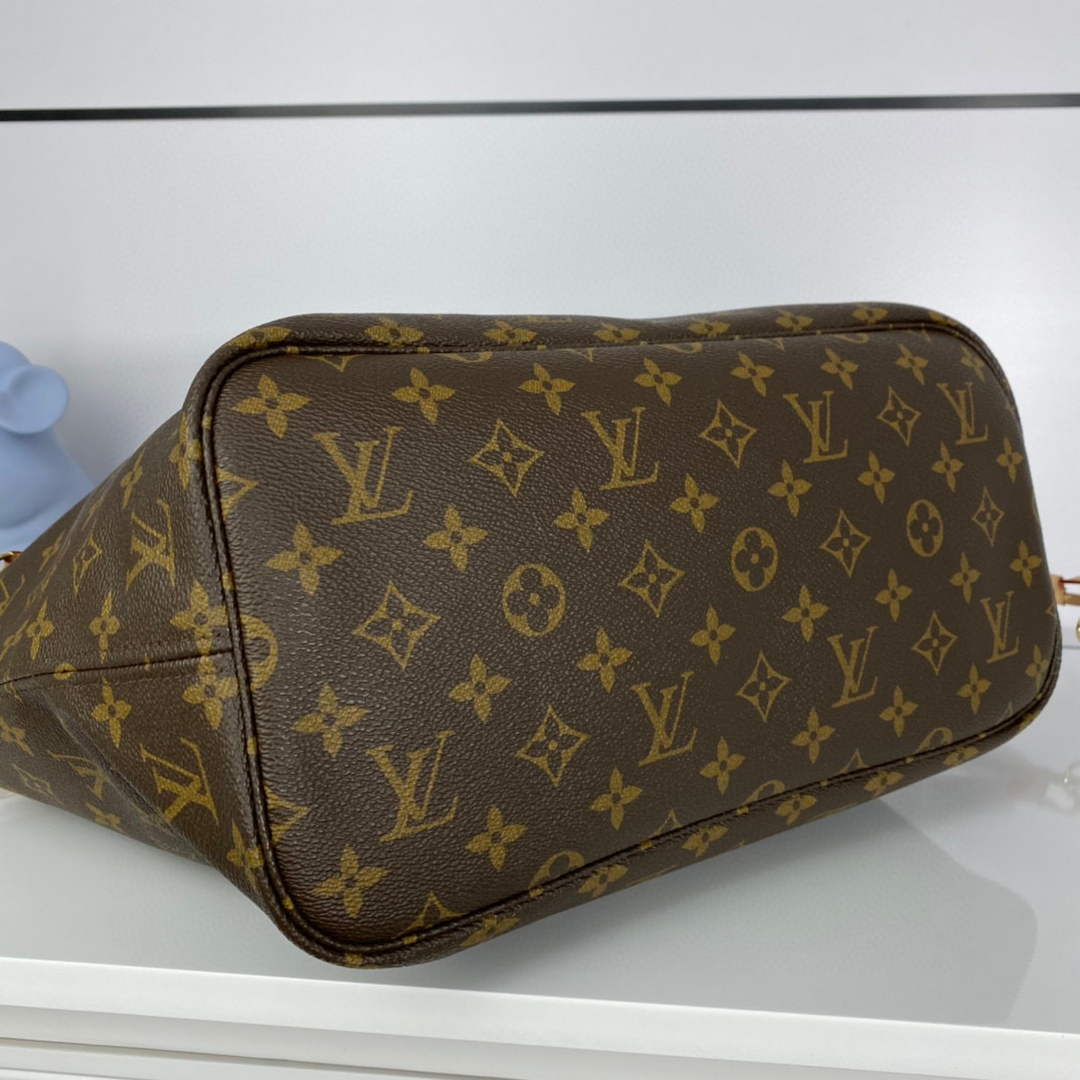 Louis Vuitton LV M50366 Neverfull MM Monogram Canvas Cerise Pink