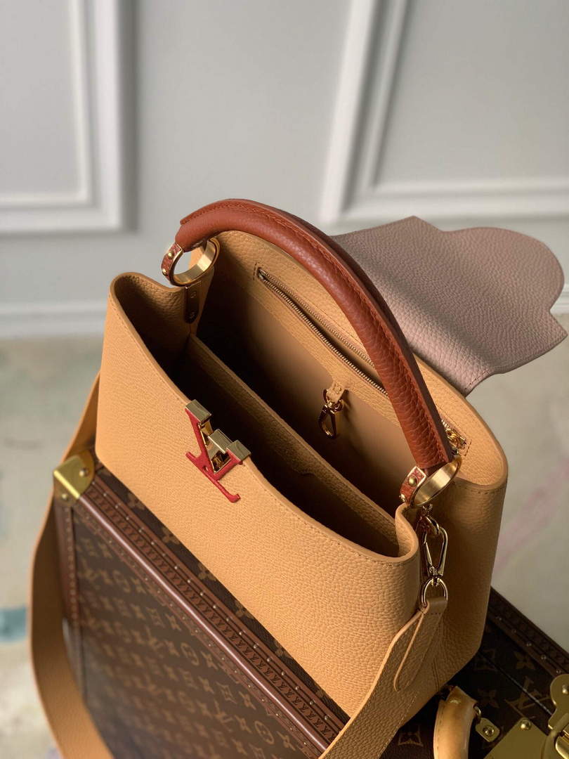 LV M20784 Louis Vuitton Capucines BB Handbag Wood Brown