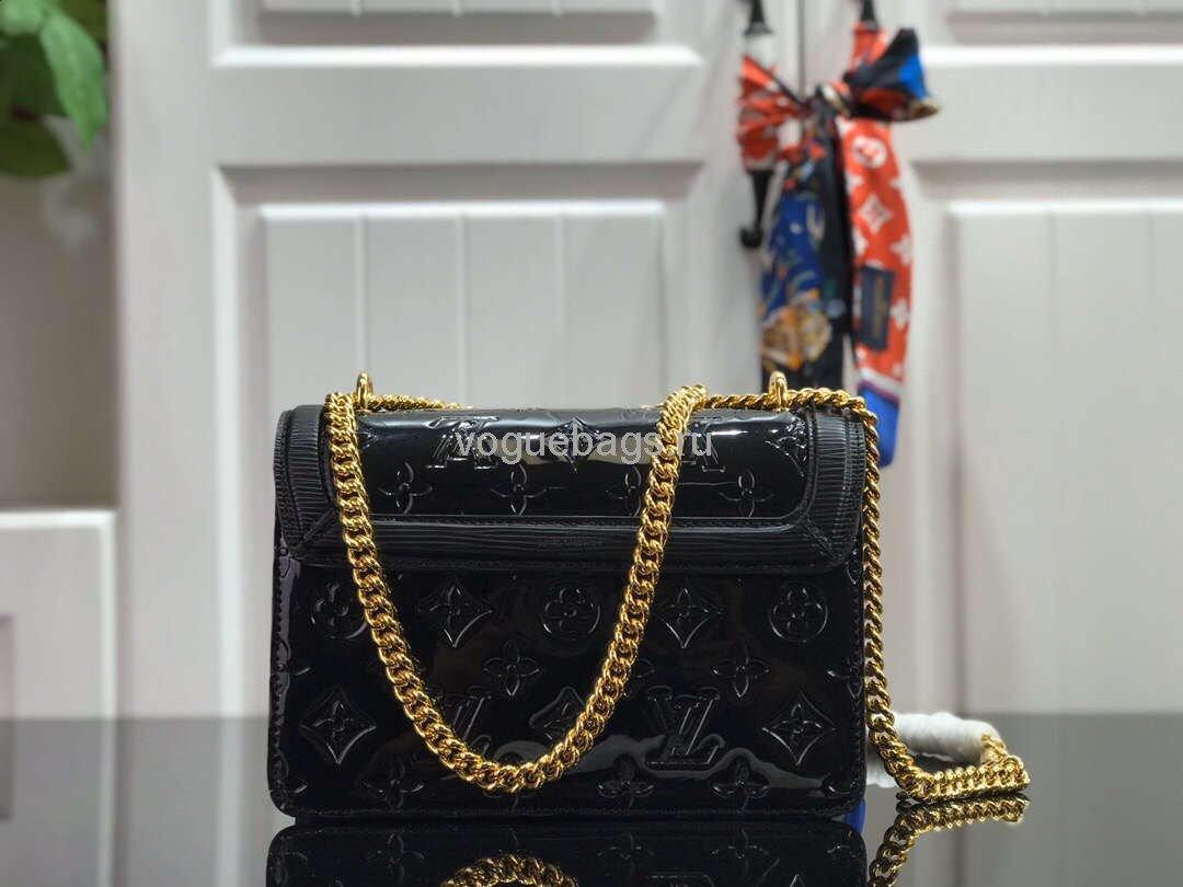 LV M90516 Louis Vuitton Wynwood Monogram Vernis Bag M90566 Black