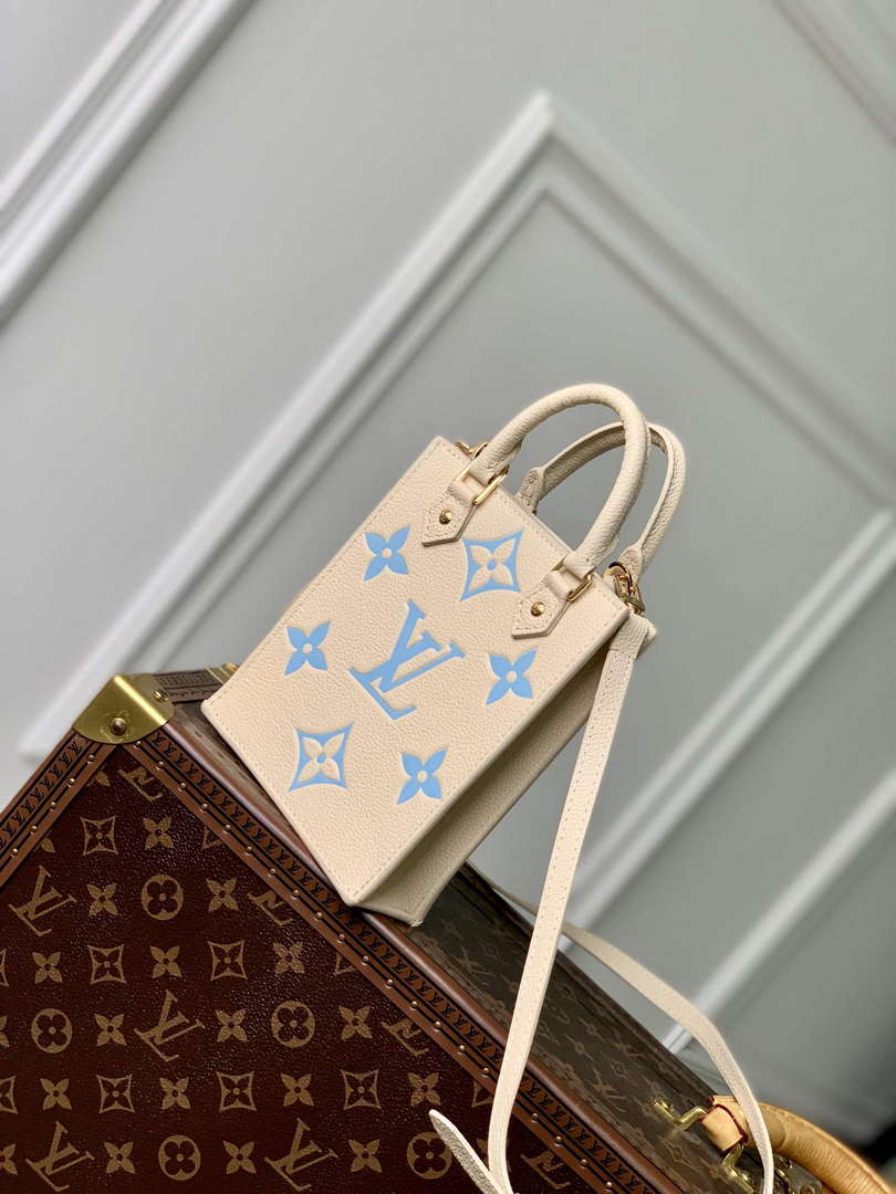 LV M81416 Louis Vuitton Petit Sac Plat Bag Blue