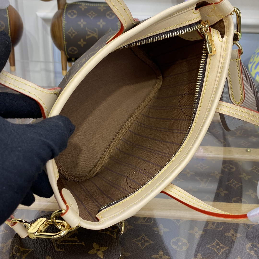 LV M46705 Louis Vuitton Neverfull BB Handbag Beige