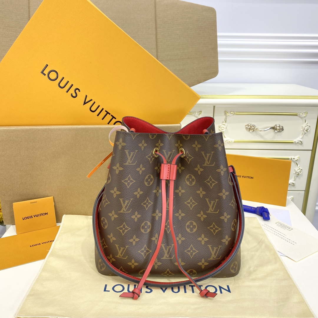 LV M44021 Louis Vuitton NONO MM Bag Monogram Red
