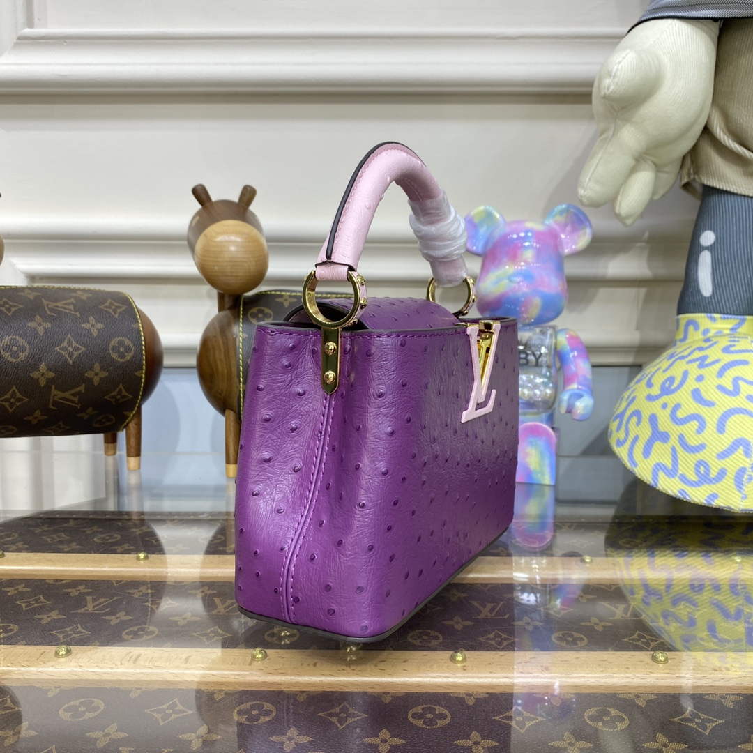 LV N81523 Louis Vuitton Capucines Mini Handbag Purple