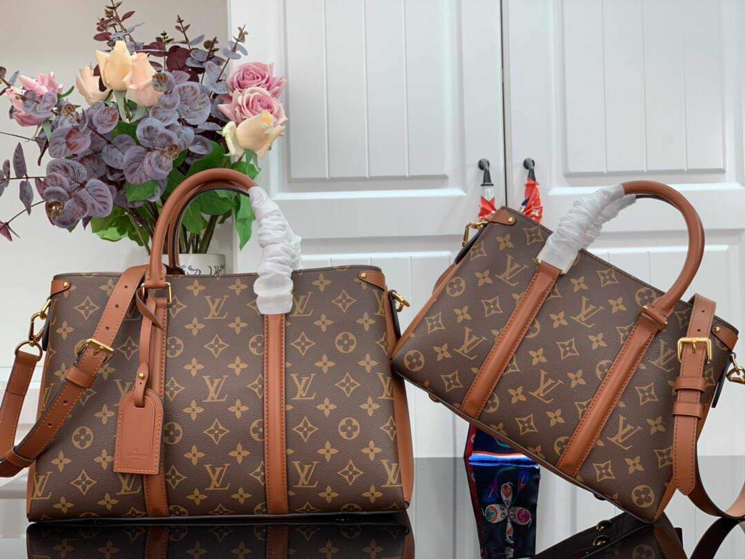 LV M44898 Louis Vuitton Soufflot BB Bag M44817 Monogram Canvas Brown
