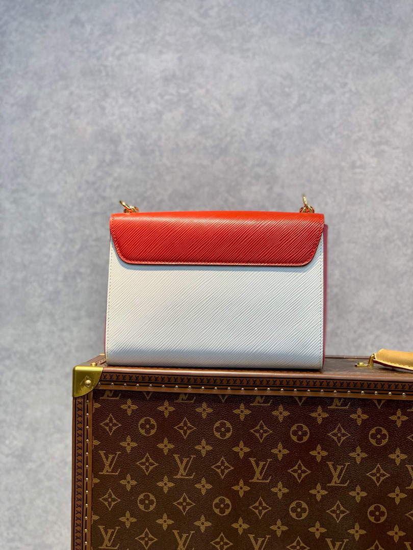 LV M59884 Louis Vuitton Twist MM Handbag Red