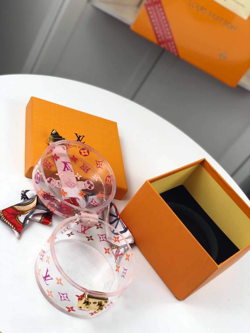 LV GI0203 Louis Vuitton Plexiglass Box Scott Pink