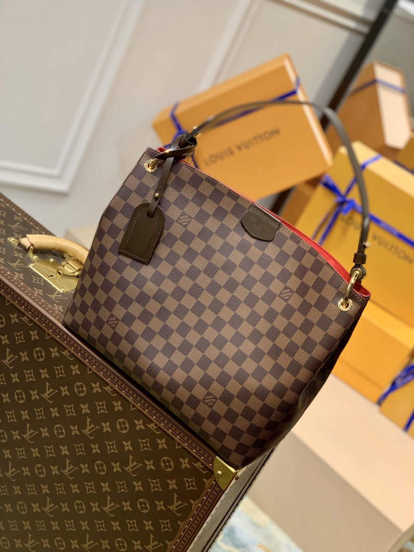 LV N44044 Louis Vuitton Graceful PM N44045 Damier Eb��ne