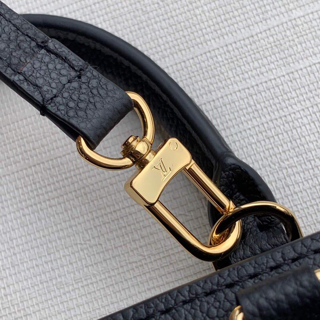 LV M57937 Louis Vuitton Petit Sac Plat Bag Black Beige