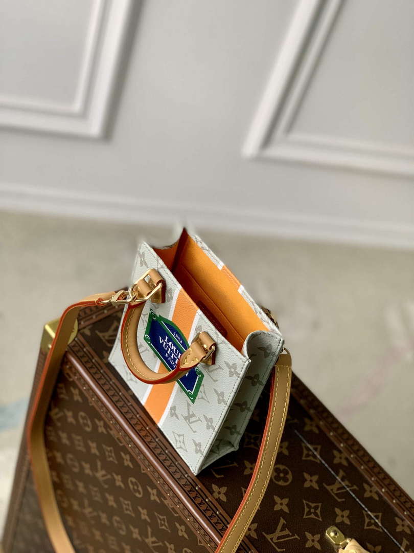 LV M23615 Louis Vuitton Petit Sac Plat Bag Beige/Ocher